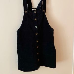 Overall dress, Blue corduroy